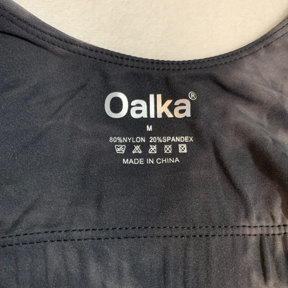 Oalka Tie Dye Crop Tank Top Bra Athletic Workout Athleisure Women's Size M - Picture 5 of 6